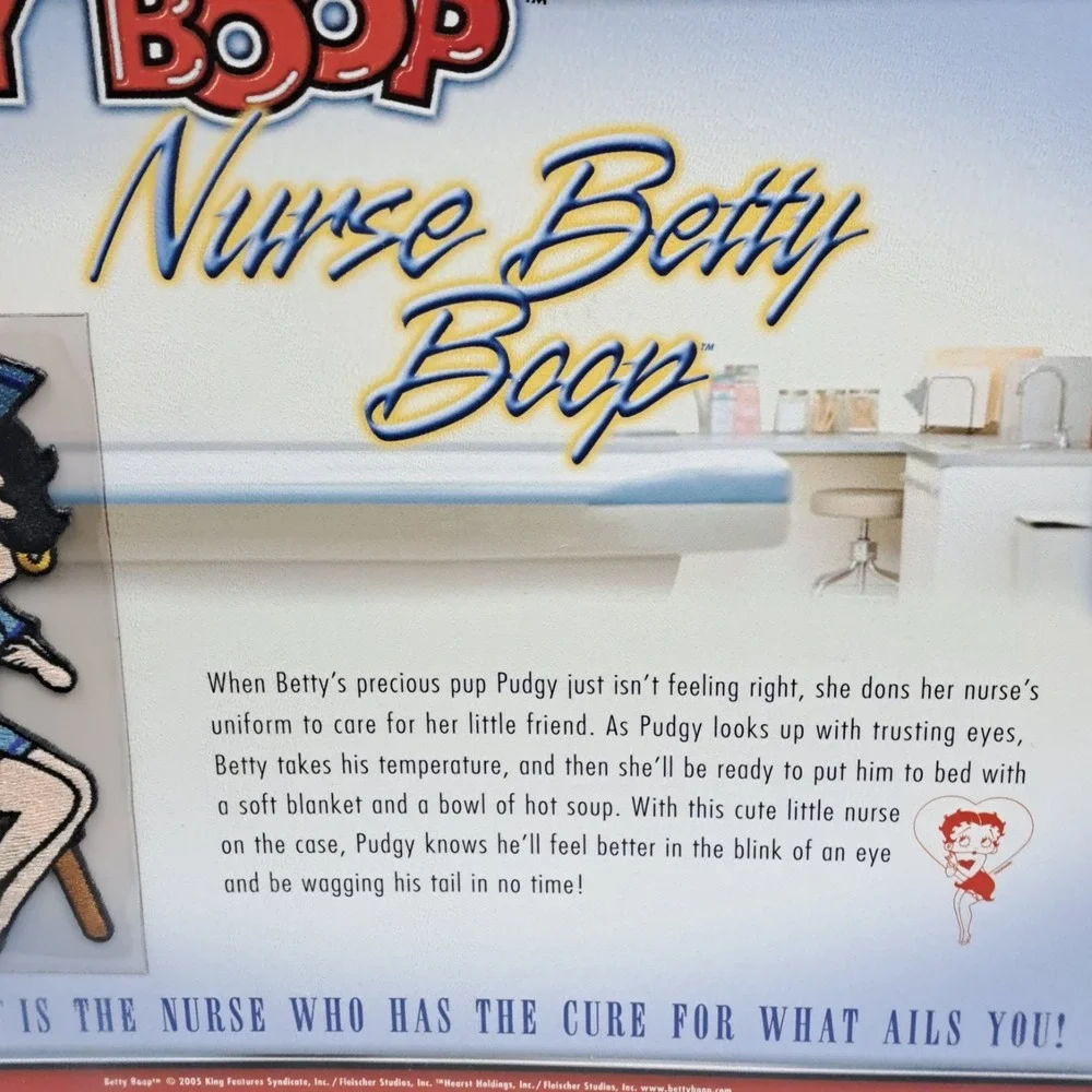 Betty Boop Patch Nurse Betty Pudgy Clothing Patch Collectible‎ Vintage Medical